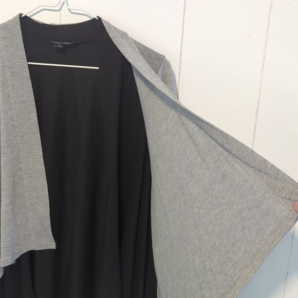 Double Zero Women's Asymmetric Waterfall Long Sleeve Open Cardigan Size M - Picture 3 of 6